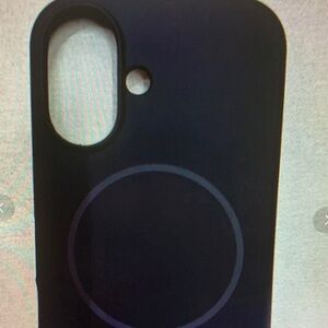 SHEIN Black Phone Case with Circular Design
